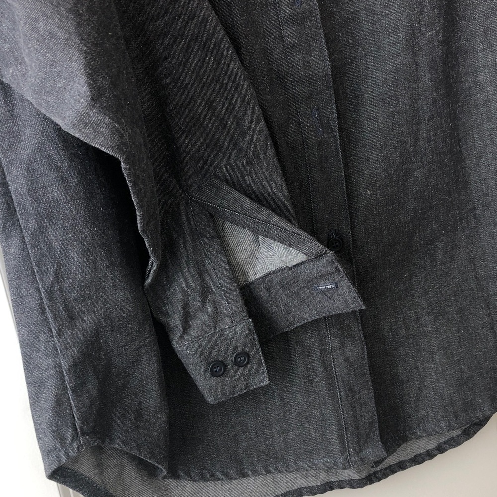 Stud-Trim Black Button-Down Shirt - Picture 6 of 9